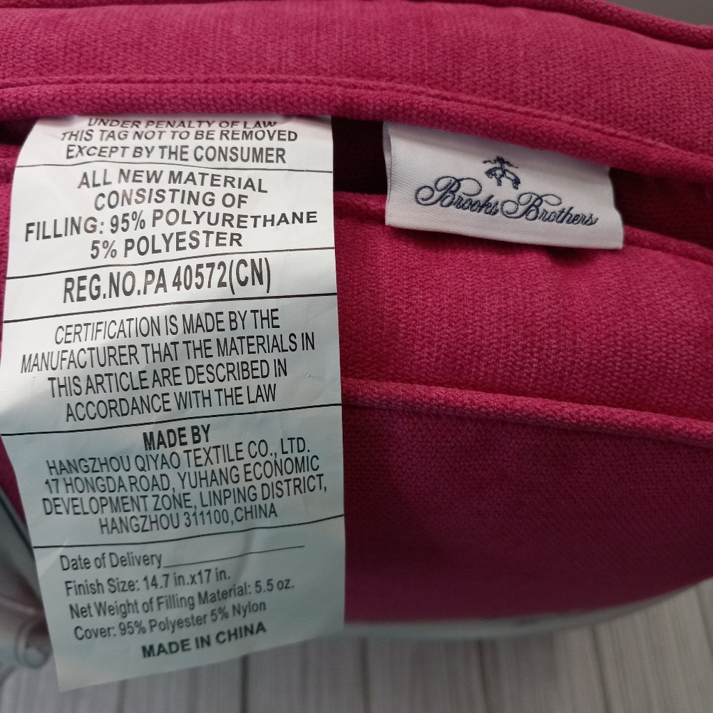 Brooks Brothers Pink Chair Pads 2 Pack - Picture 5 of 6